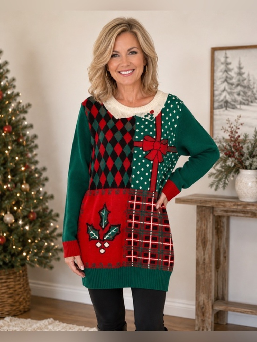 Christmas Ugly pullover sweater Size L